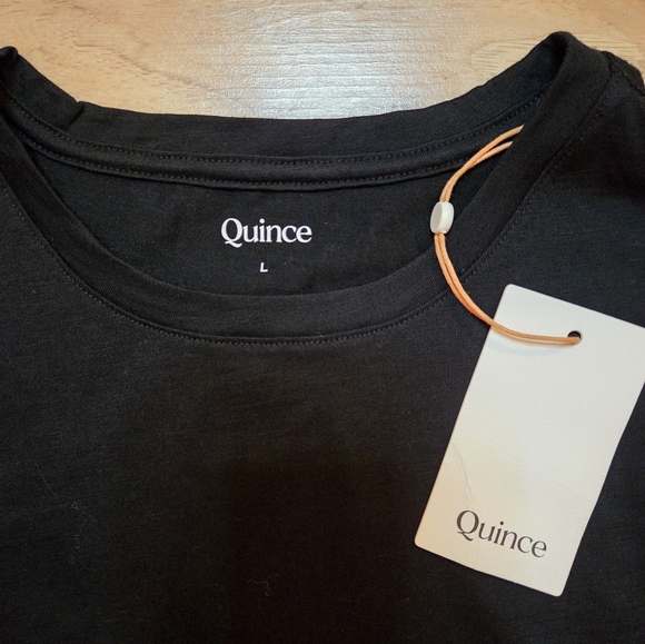 Quince Merino Wool Top Womens Size L Black Long Sleeve Base Layer Tee Shirt - Picture 3 of 6